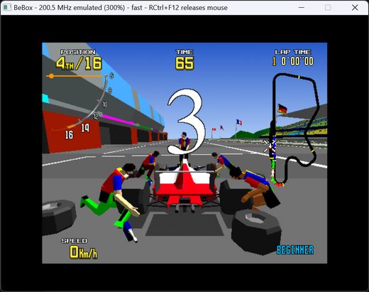 Virtua Racing sur la Voodoo émulée